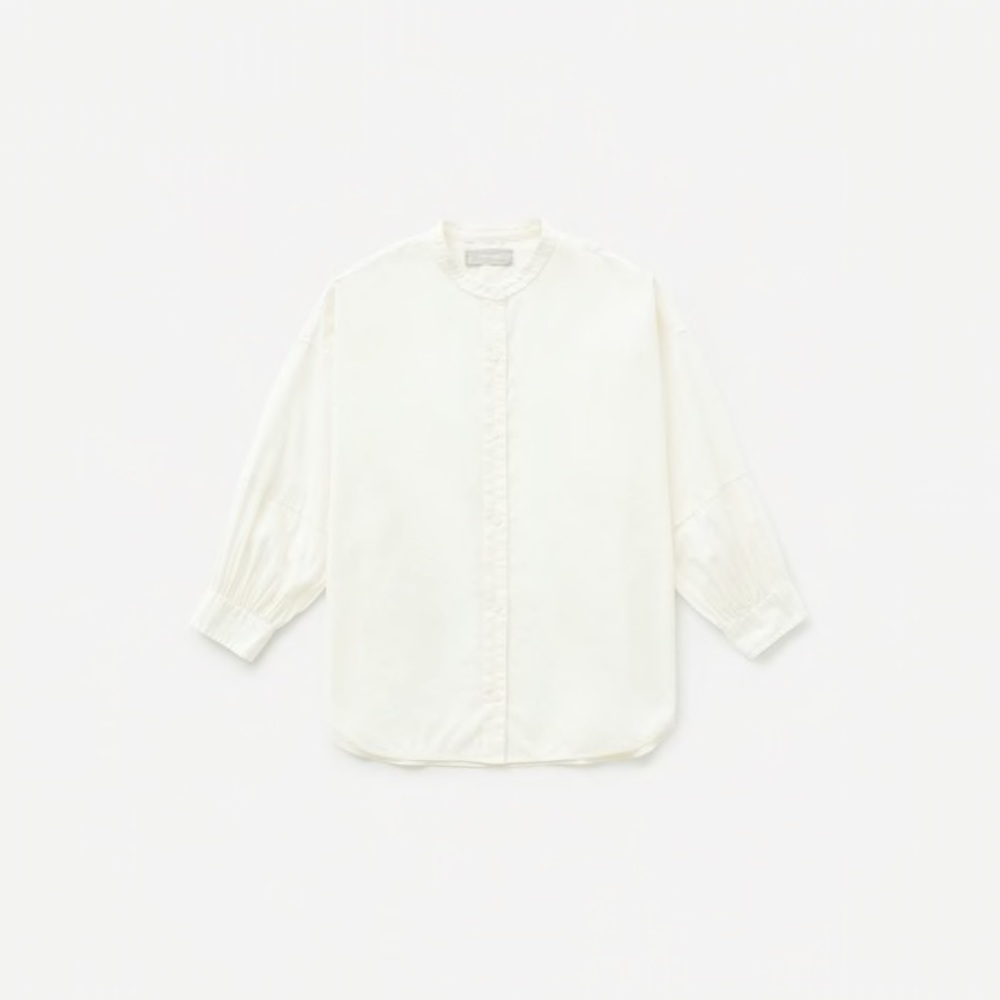 The Collarless Air Shirt • Everlane • Ivory • US 2